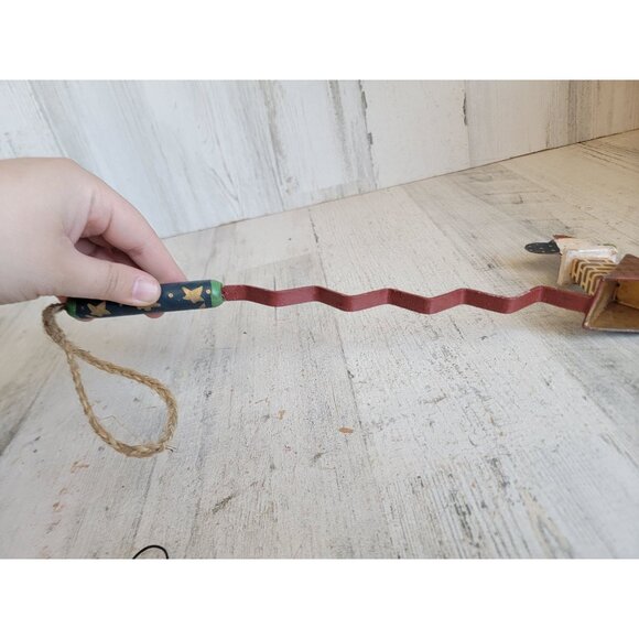 Vintage Santa Claus rooftop long hanging ornament Xmas unique - Picture 9 of 9